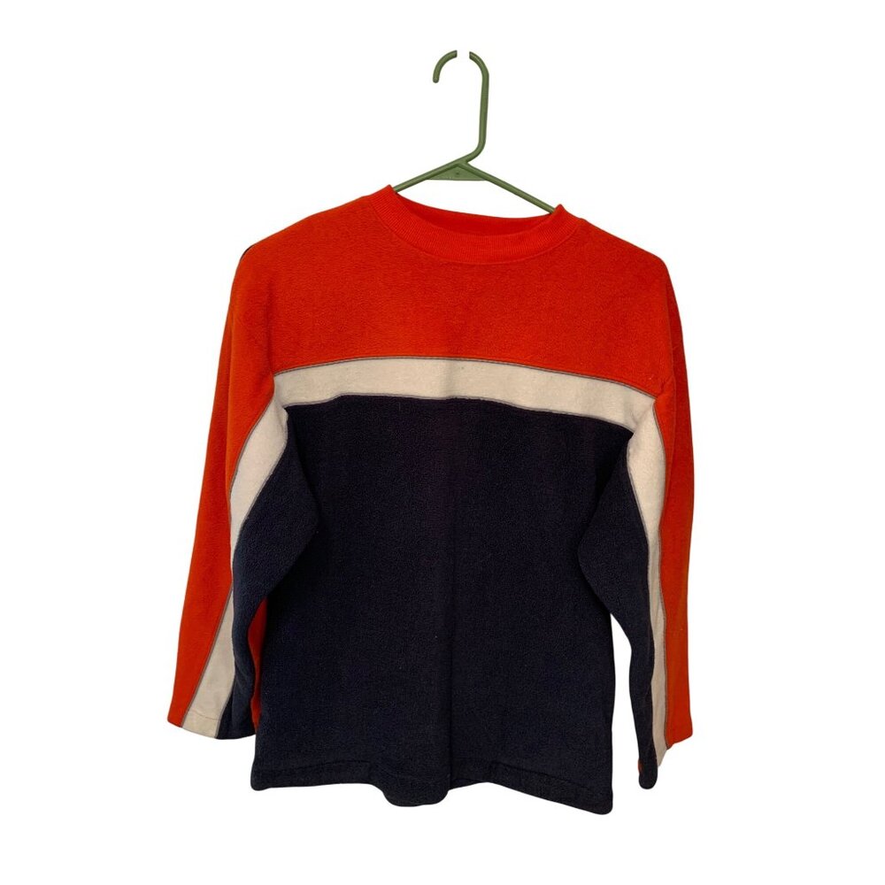 Vintage Y2k Arizona Jeans Co Womens Size 18 Orange White Navy Blue Fleece Colorb
